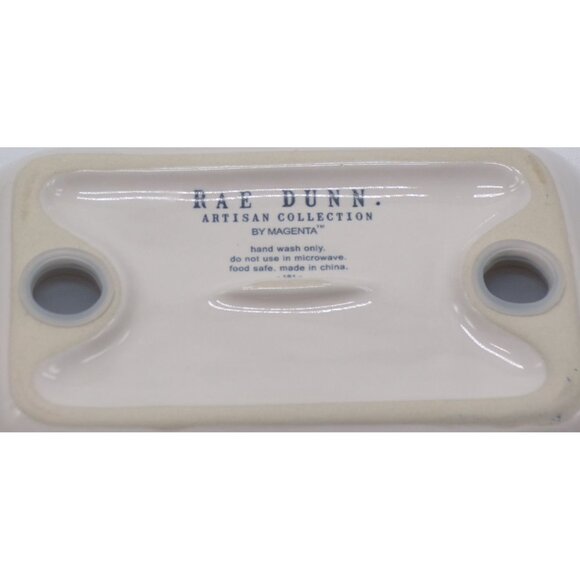 NEW Rae Dunn Artisan Farmhouse FREE RANGE 6 Count Ceramic Egg Holder - Picture 7 of 7